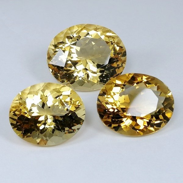 3 pcs Citrine - 43.28 ct - Instituto Gemólogico Español (IGE) #1.0