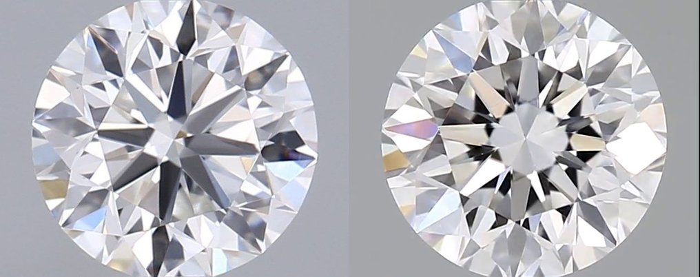 没有保留价 - 2 pcs 钻石 (天然) - 0.82 ct - 圆形 - E, F - VVS2 极轻微内含二级 - 美国宝石研究院(GIA) - *Pair* *EX VG* #1.0