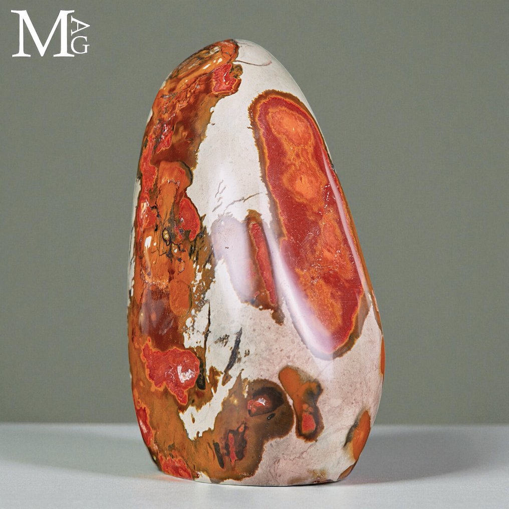 Policrhome Jasper - Εκπληκτικά φυσικά βαθιά χρώματα - Πρώτης ποιότητας Jasper από τη Μαδαγασκάρη – - Ύψος: 128 mm - Πλάτος: 94 mm- 1324 g #2.1