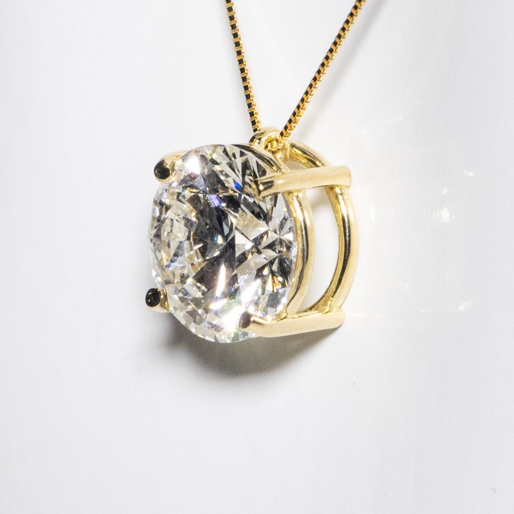 No Reserve Price - Necklace with pendant - 18 kt. Yellow gold -  3.00ct. tw. Diamond (Lab-grown) - F VS1 IDEAL #2.1