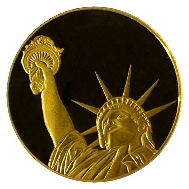 Νήσοι Σολομώντος. 2016 1/4 oz $25 Solomon Islands Gold Lady Liberty Proof Coin (In capsule) #1.0