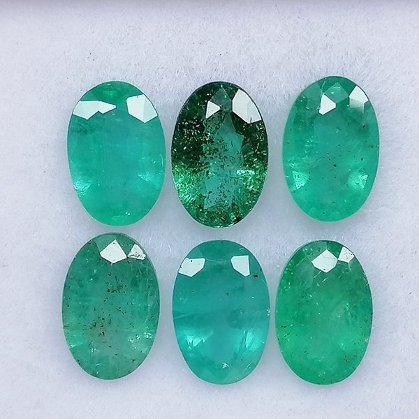 6 pcs Verde Smeraldo - 2.51 ct - Instituto Gemólogico Español (IGE) - Olio Minore #1.0