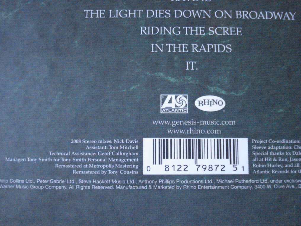 Genesis - Genesis - 1970 - 1975 - Multiple titles - Vinyl record - 180 gram, Half-Speed Master - 2009 #3.2