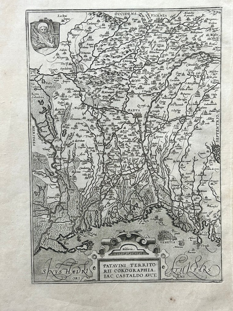 Italy - Puglia: Salento, Land of Otranto, Land of Bari, Cala (Northern Calabria); Abraham Ortelius (1527–1598) /Iacobo Castaldo Auctore - Apuliae quae olim Iapygia - 1601-1620 #1.0