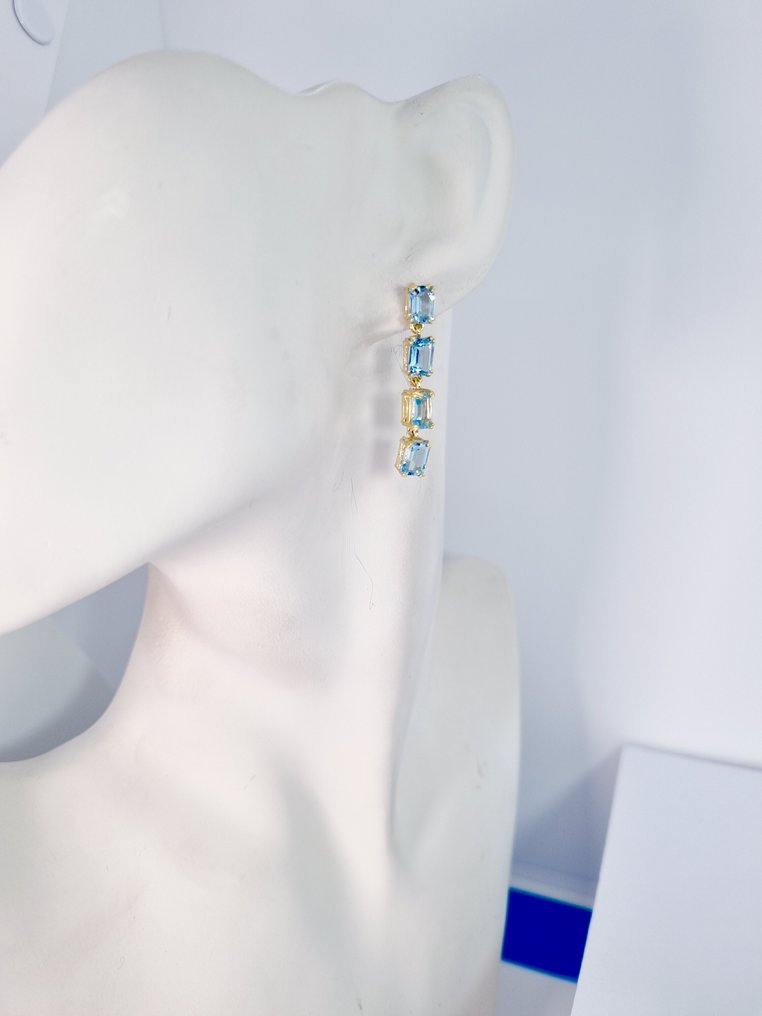 沒有保留價 - 耳環 銀 黃玉 #2.1