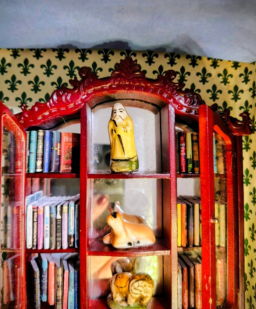 Miniatuurhuis - Antieke kamer in miniatuur, eind 19e eeuw - begin 20e eeuw, ambachtelijk gemaakt, uniek stuk - Italië - Miniatuurweergave #1.0