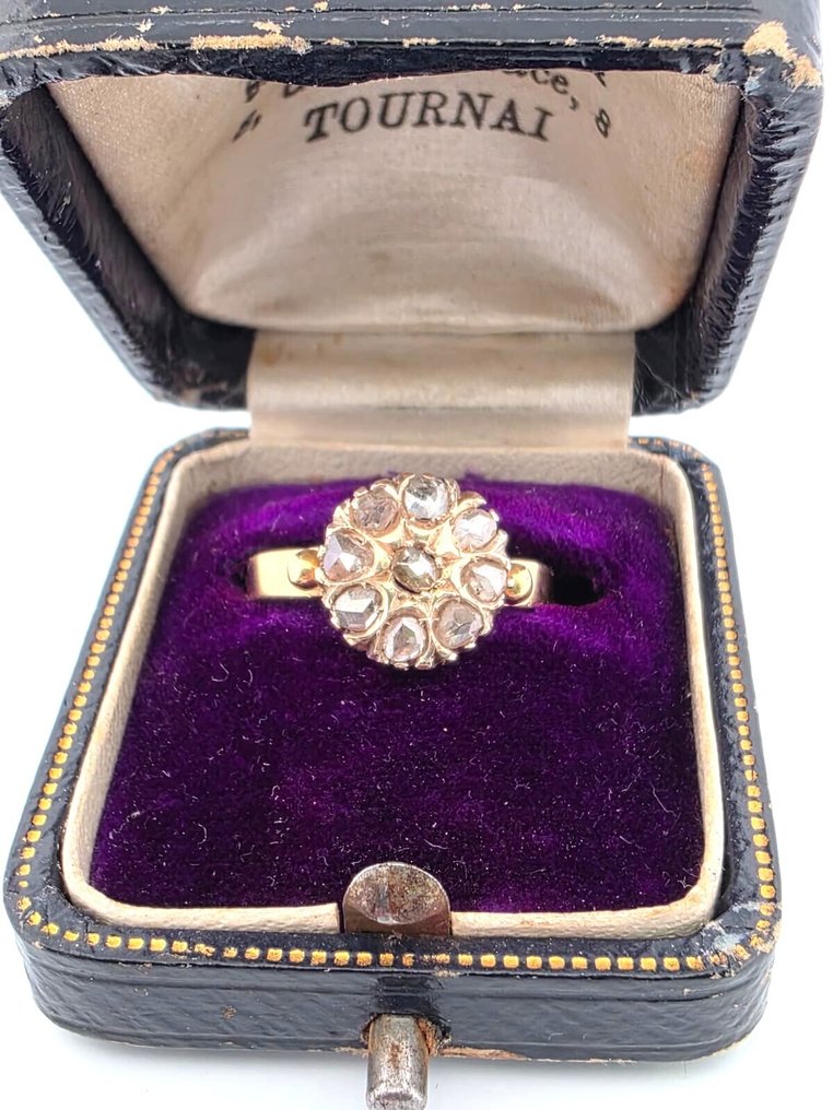 戒指 - 18K包金 黄金 -  0.70ct. tw. 钻石 (天然)  #1.0