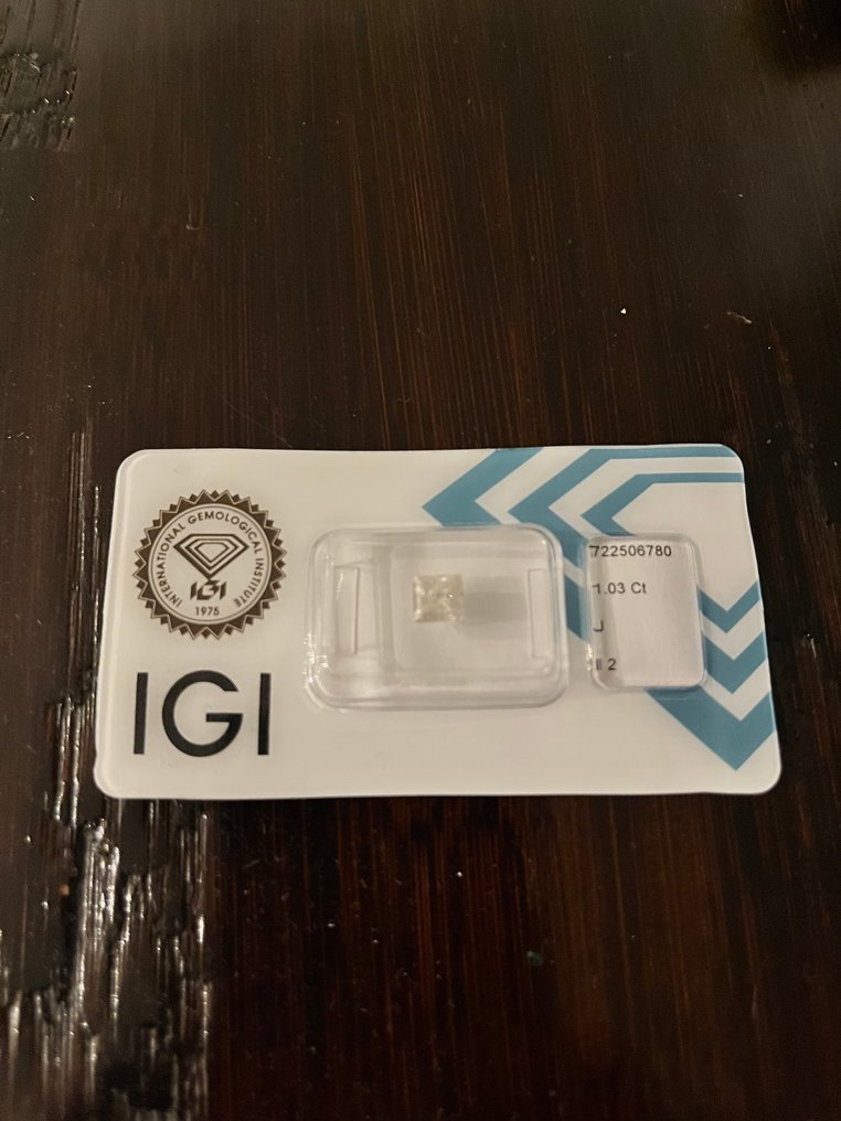 1 pcs Diamond  (Natural)  - 1.03 ct - Square - J - I2 - International Gemological Institute (IGI) #1.0