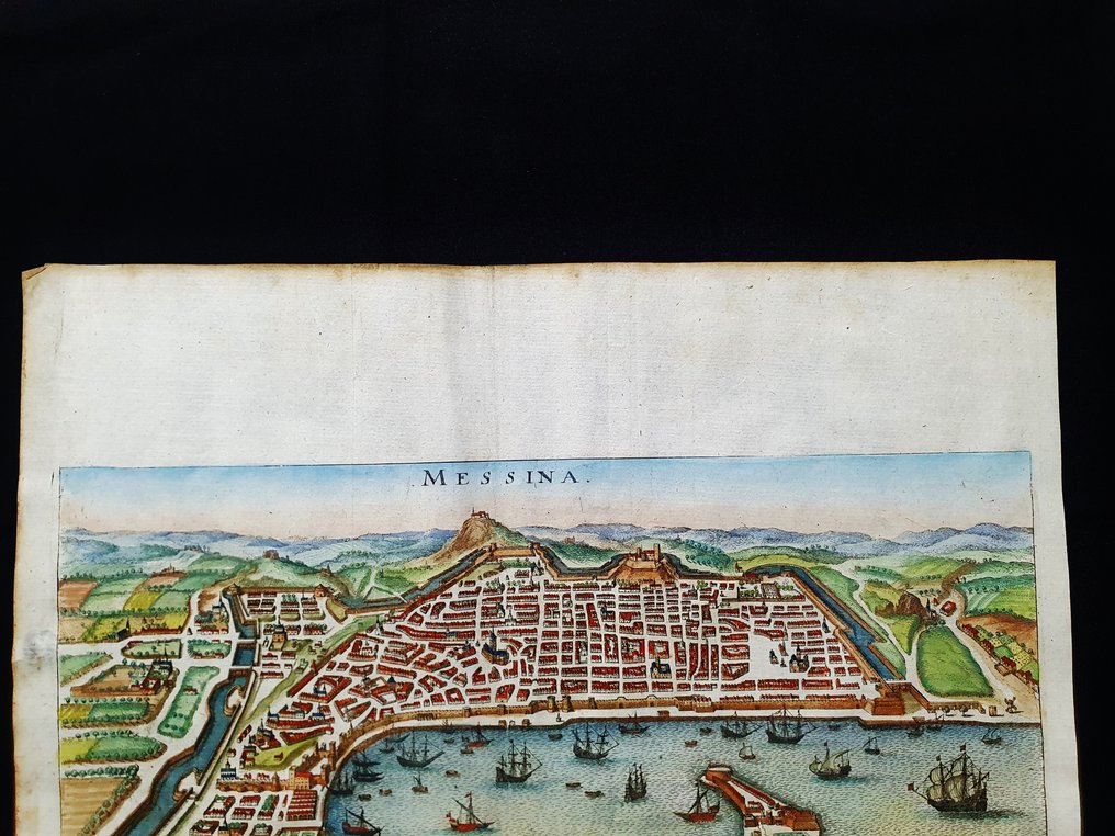 Europe - Italy South / Sicily / Messina; Matthaus Merian - Messina - 1681-1700 #1.0