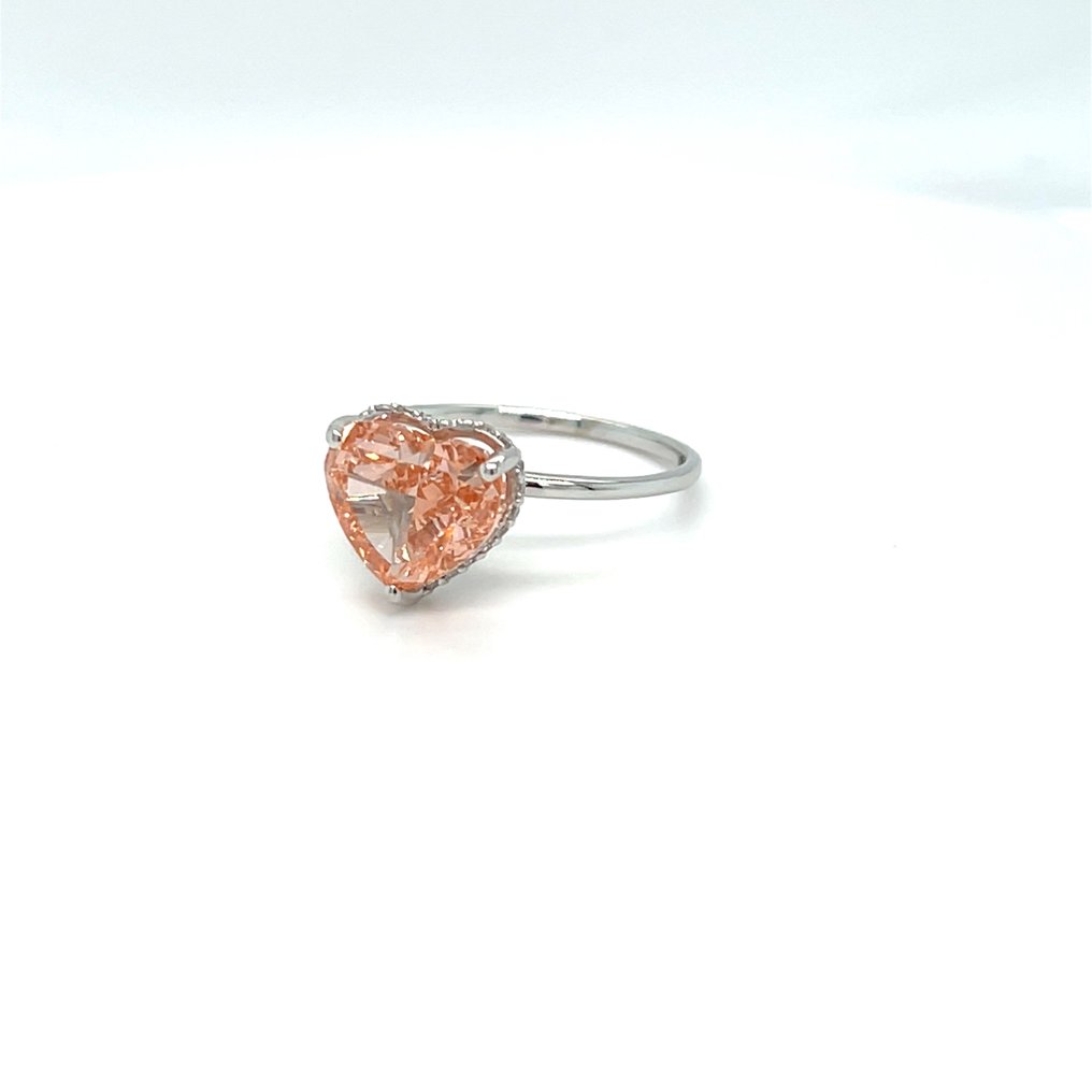 Ring - 14 kt Weißgold -  5.32ct. tw. Rosa Diamant (Laborgezüchteter (Lab Grown) Fancy-Diamant) - Diamant #4.3