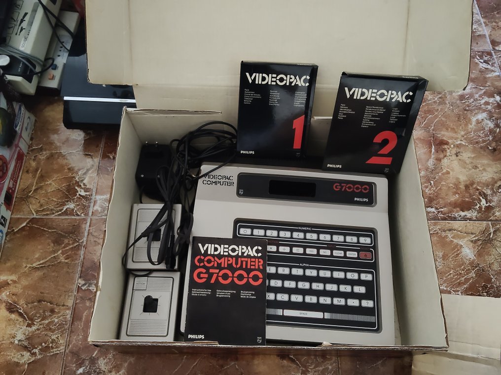 Philips - G7000 - Videopac Computer G7000 - Κονσόλα βιντεοπαιχνιδιών + παιχνίδια - Στην αρχική του συσκευασία #1.0