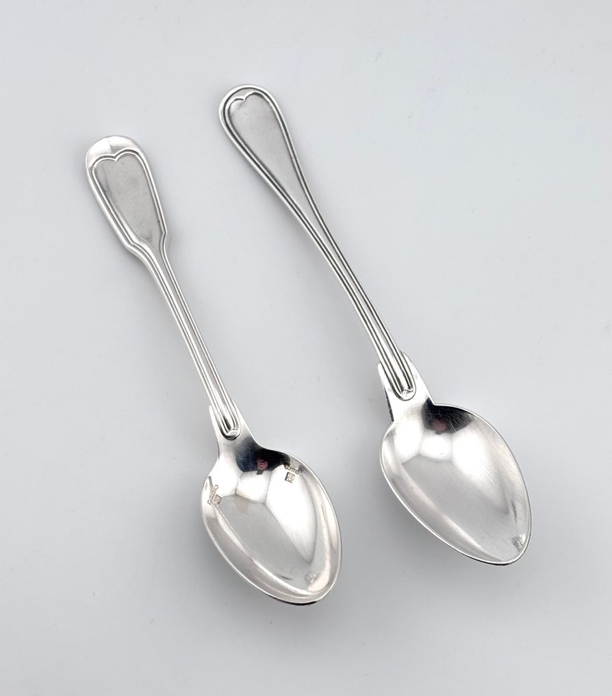 Christofle - Kaffeelöffel (8) - Chinon - Versilbert - Teelöffel-Set #2.1