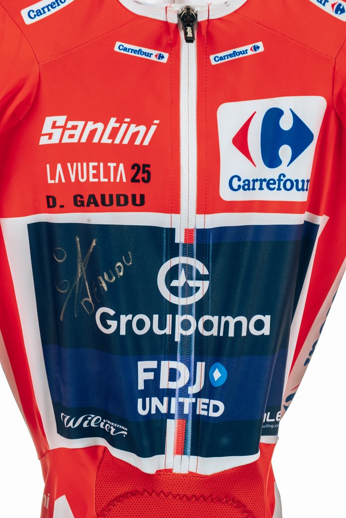 Equipe cycliste Groupama-FDJ - Vuelta a España 2025 - David Gaudu - Κόκκινο συνδυασμό υπογεγραμμένο από τον ηγέτη.  #4.3