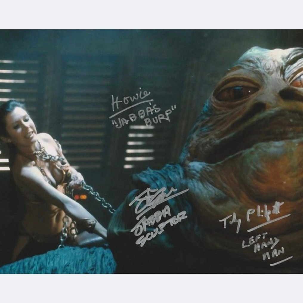 Star Wars Episode VI: Return of the Jedi - Jabba the Hutt - Signed by John Coppinger, Toby Philpott and Howie Hammermann #1.0