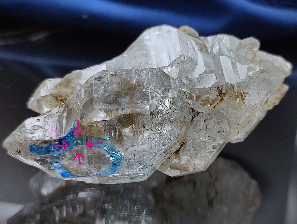 Collector's Item Amazing 42.31 g Rare XL Symbiotic Herkimer Diamond With Moving Big Air Bubble Inside Free Shipping- 42.31 g #1.0