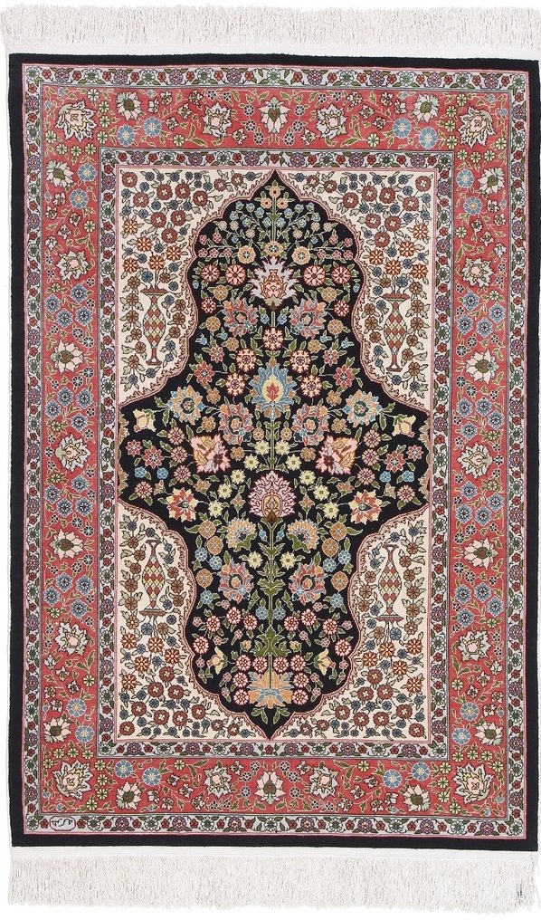 Signed Semi-Antique Silk Hereke Carpet with ~1 Mio. Knots/m² - Reiner Luxus, 10/10 Qualität - Teppich - 105 cm - 70 cm #1.0