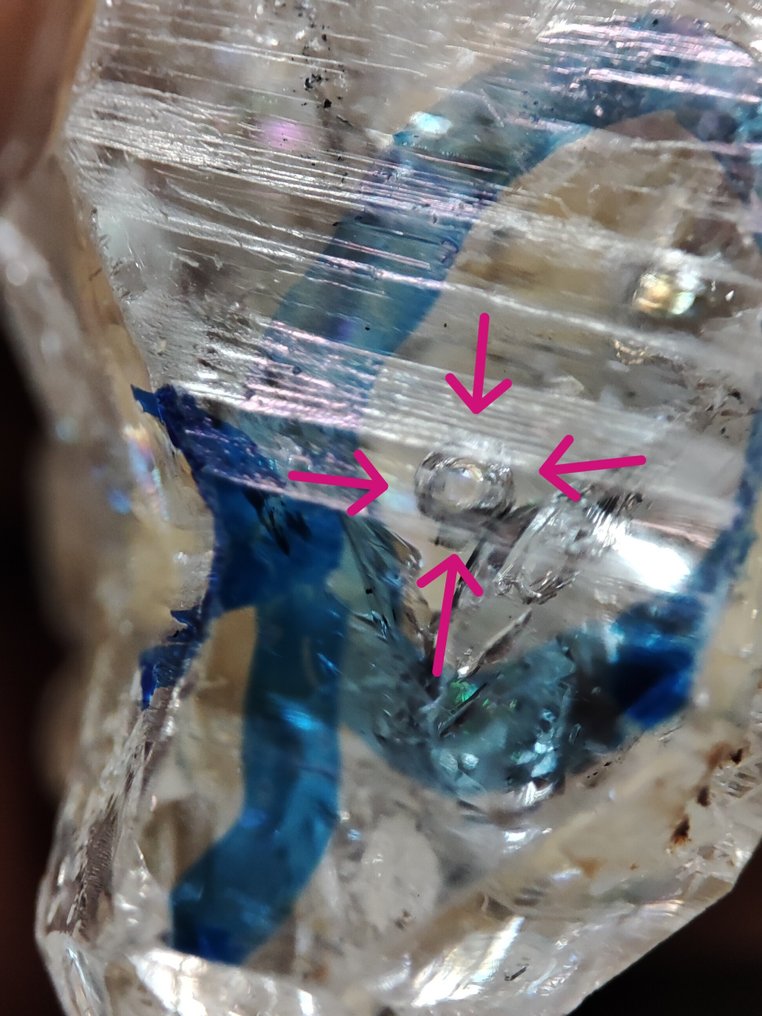 Collector's Item Amazing 42.31 g Rare XL Symbiotic Herkimer Diamond With Moving Big Air Bubble Inside Free Shipping- 42.31 g #1.0