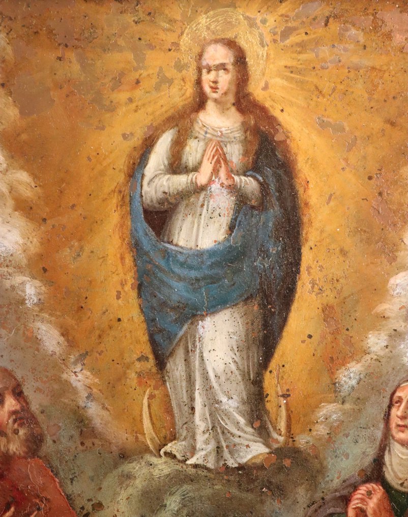 Franse School (17th/18th. cent) - Religieus tafereel op koper #3.2