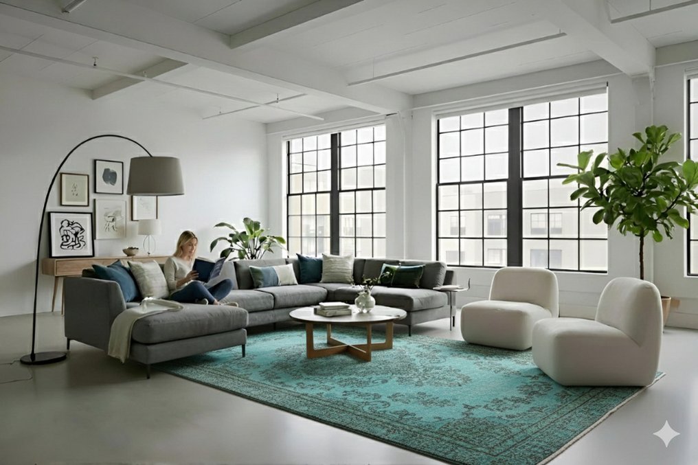 绿松石复古 - 小地毯 - 290 cm - 165 cm - 带证书 #2.1