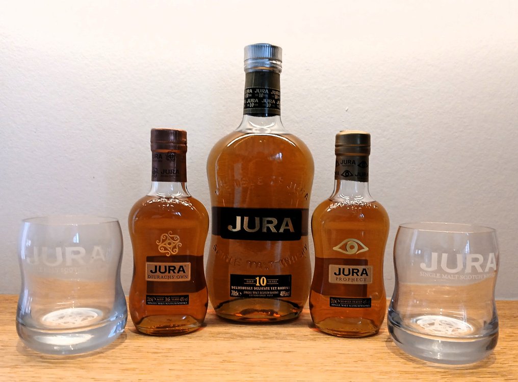 Jura Diurach's Own 16yo, Prophecy & Origin 10yo  - 70cl, 20cl - 3 garrafas #2.1
