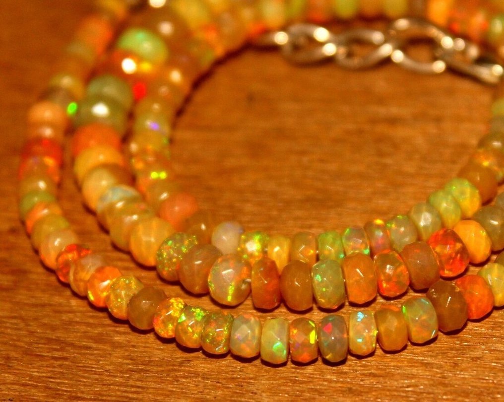 Beautiful Natural Faceted Opal Beads - 59 cts- 11.8 g #1.0