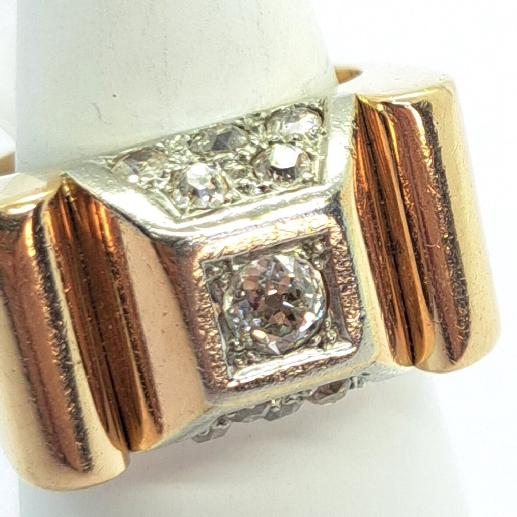 戒指 - 18K包金 黄金 钻石 (天然) - 钻石 #2.1