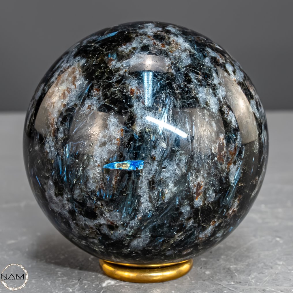 Magiczne głębiny sfery Astrophyllit – ciało niebieskie z czystego kryształu- 548.29 g #1.0