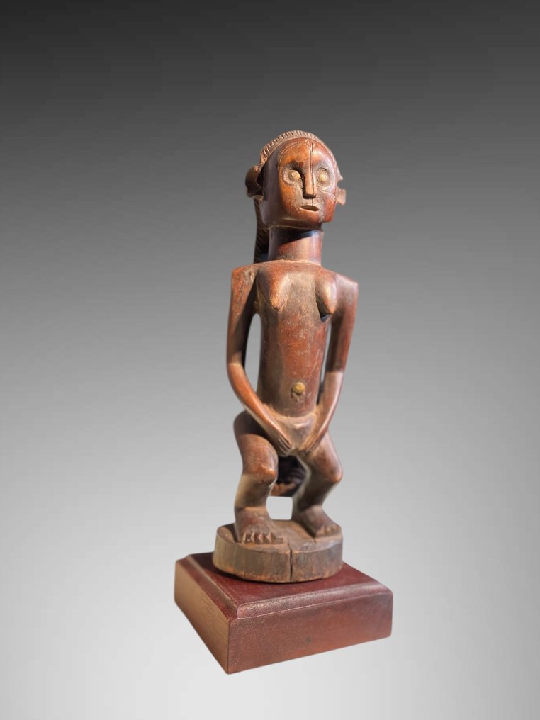 statuette ( 30 CM) - Αγαλματίδιο - Μικρό άγαλμα σε βάθρο που απεικονίζει μια νεαρή γυναίκα (30 εκ.). - Ovimbundu - Ανγκόλα #1.0