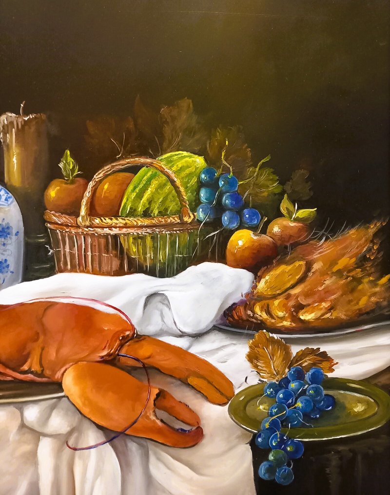 Rinus Manschot (XXI) - Stilleven met kreeft. #4.3