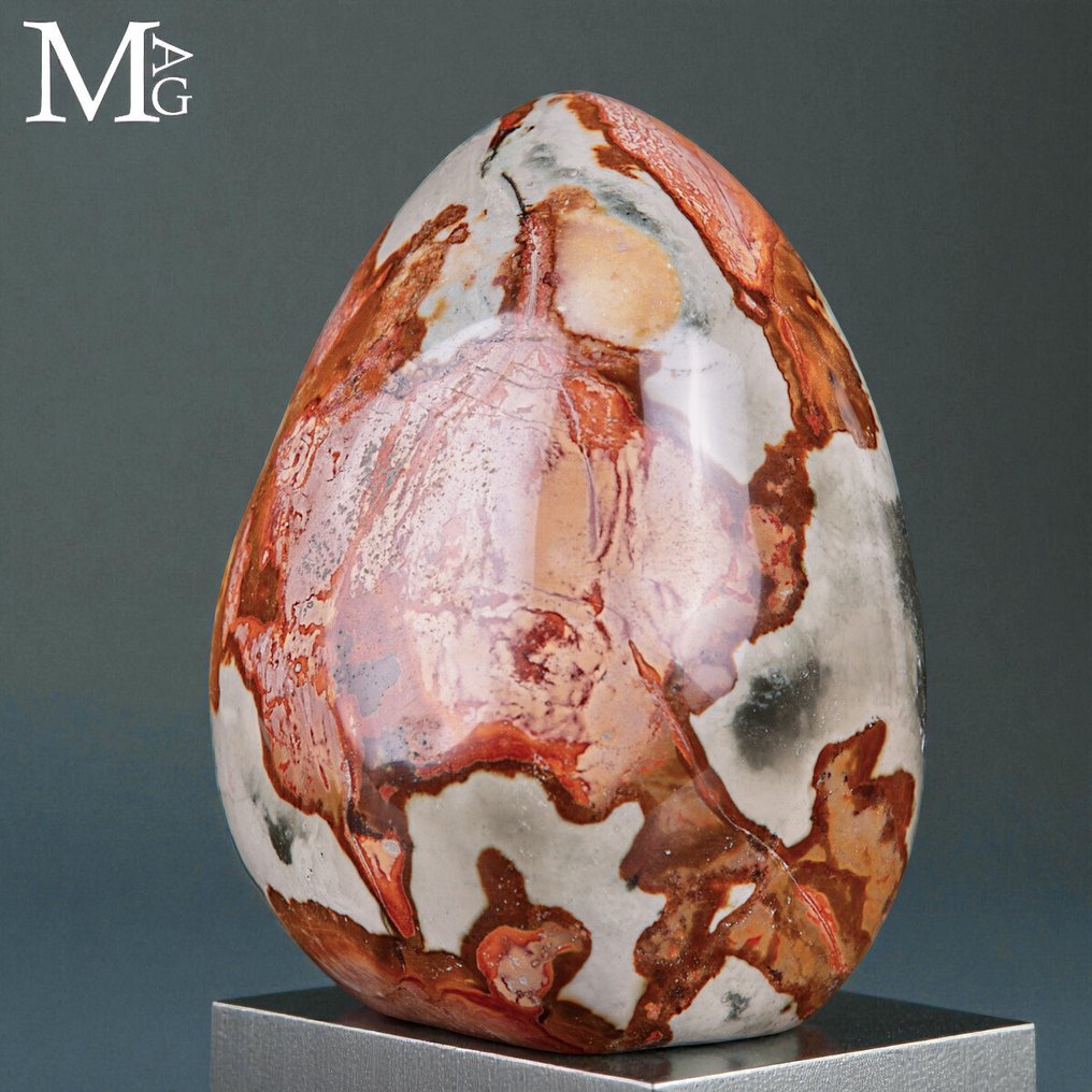 Policrhome Jasper - Extraordinary Natural Deep Colors - First Quality Madagascar Jasper – Ornamental - Height: 120 mm - Width: 94 mm- 1512 g #2.1