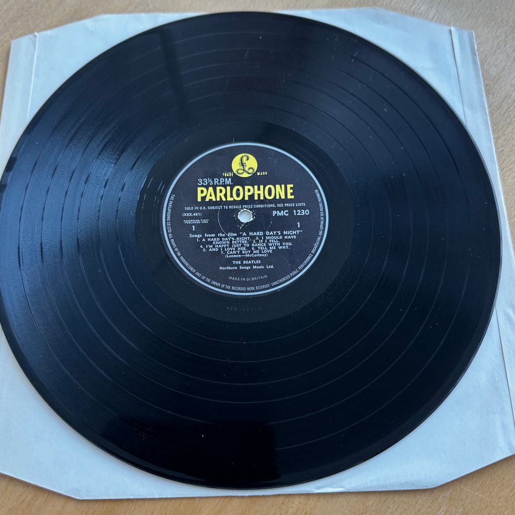 披頭四 - A Hard Day's Night [First 1964 UK mono pressing] - 黑膠唱片 - 單聲道 - 1964 #4.3