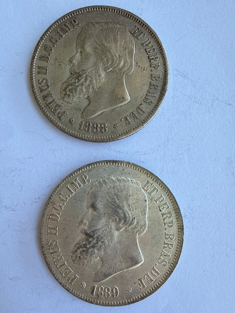 Βραζιλία. Pedro II of Brazil (1831-1889). 2000 Reis 1888-1889 (χωρίς τιμή ασφαλείας) #1.0