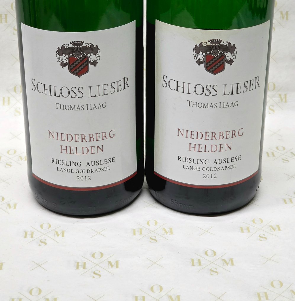 2012 Schloss Lieser, LGK - LangeGoldkapsel Niederberg Helden - Μοζέλλας Auslese - 2 Bottles (0.75L) #2.1
