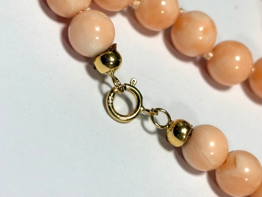 没有保留价 - 项链 - 18K包金 黄金 珊瑚 - Pelle d’angelo #4.3