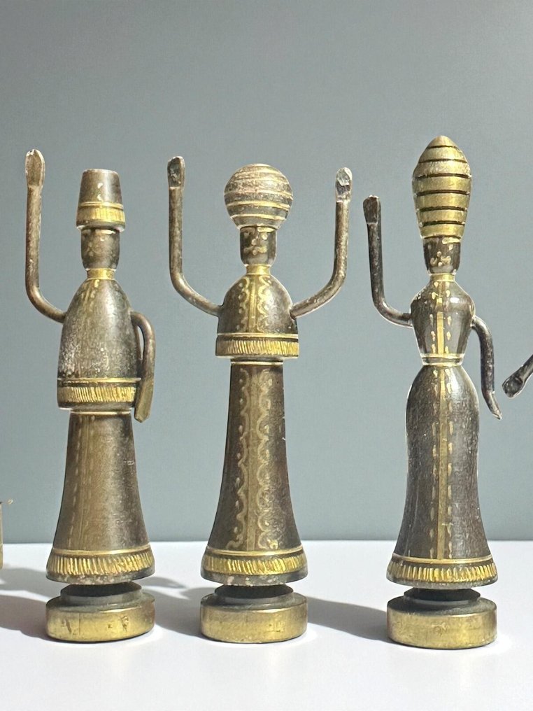 雕塑, Lot des danseurs de Teppich Isreal - 6 cm - 黄铜色 #4.3