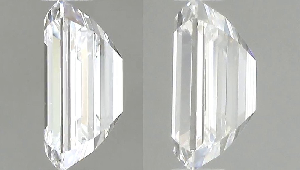 χωρίς τιμή ασφαλείας - 2 pcs Διαμάντι (Φυσικό) - 1.25 ct - Σμαράγδι - D (άχρωμο) - VS2 - Gemological Institute of America (GIA) - Ζευγάρι αντιστοιχίας, EX VG #1.0