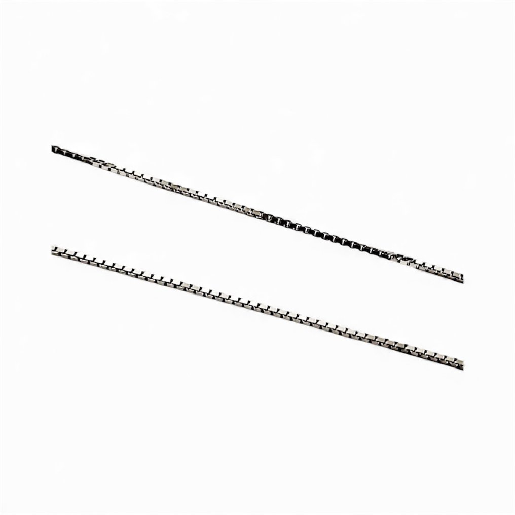 吊坠项链 - 18K包金 白金 -  1.90ct. tw. 蓝宝石 - 钻石 #3.2