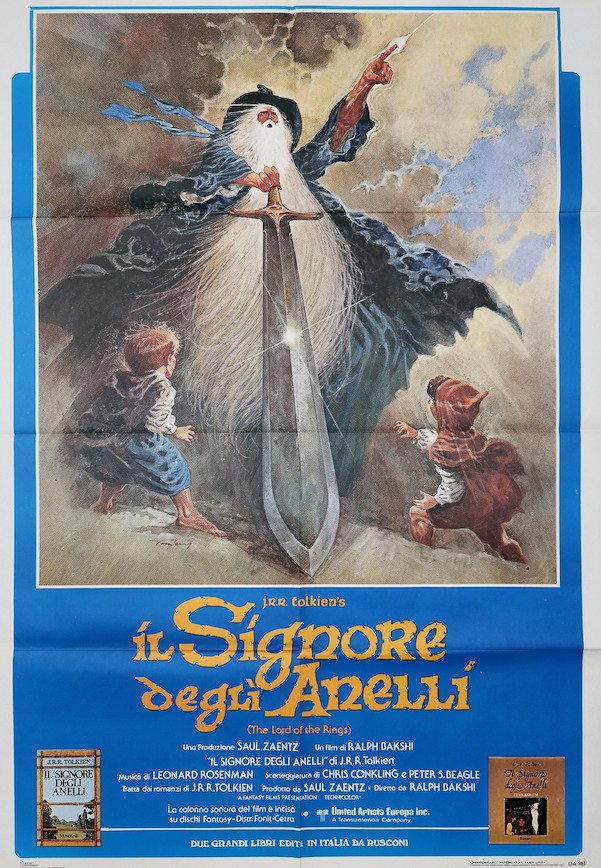 Ralph Bakshi - J. R. R. Tolkien - Animation Fantasy movie poster - The Lord of the Rings - Il Signore degli Anelli - D21 #3.2