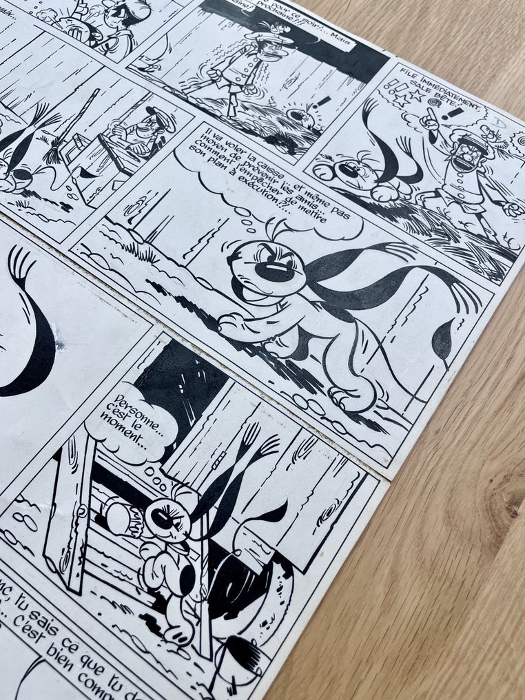 Remacle - 1 Original page - Bobosse - les Evadés de Trifouillis - 1957 #4.3