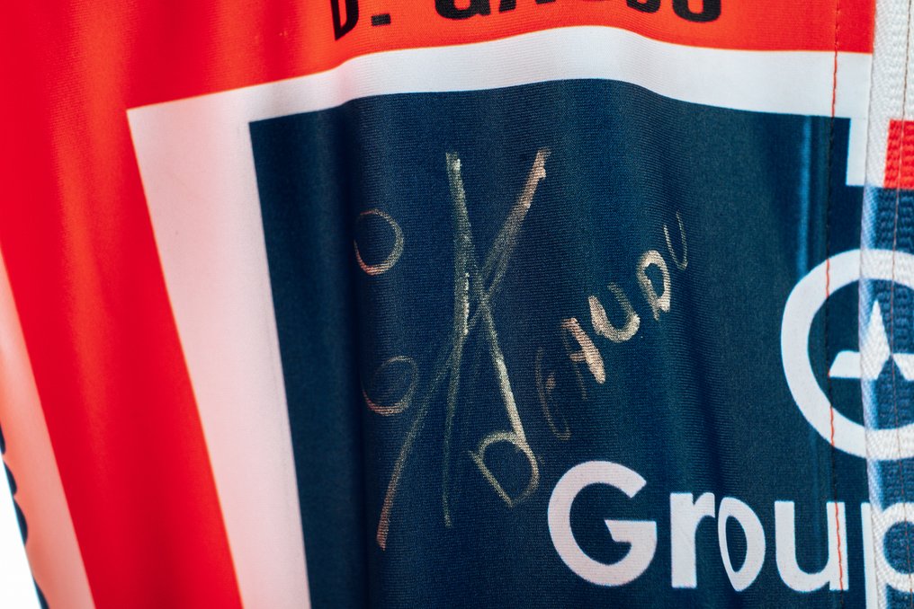 Equipe cycliste Groupama-FDJ - Vuelta a España 2025 - David Gaudu - Κόκκινο συνδυασμό υπογεγραμμένο από τον ηγέτη.  #1.0