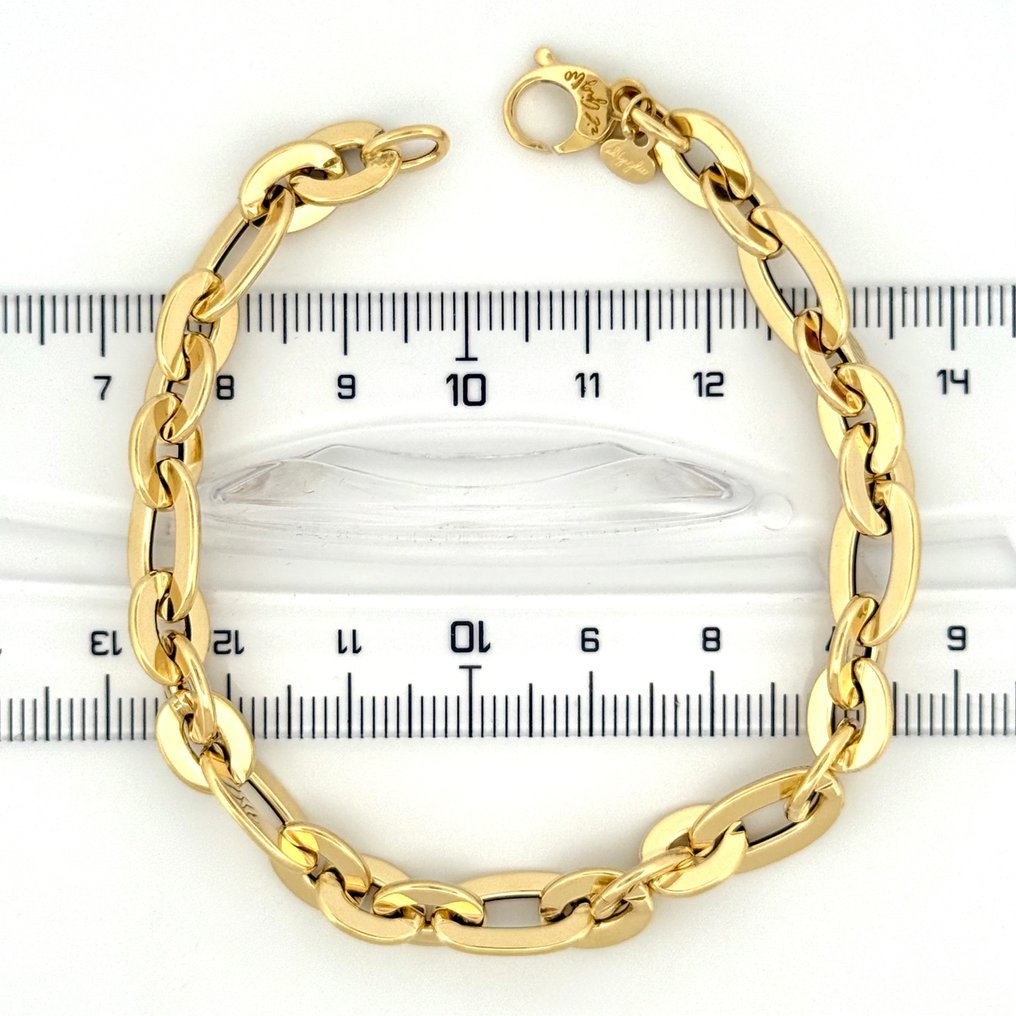 χωρίς τιμή ασφαλείας - Handmade - Βραχιόλι - "Il Giglio" - 6.4 g - 18 καράτια Κίτρινο χρυσό #3.2