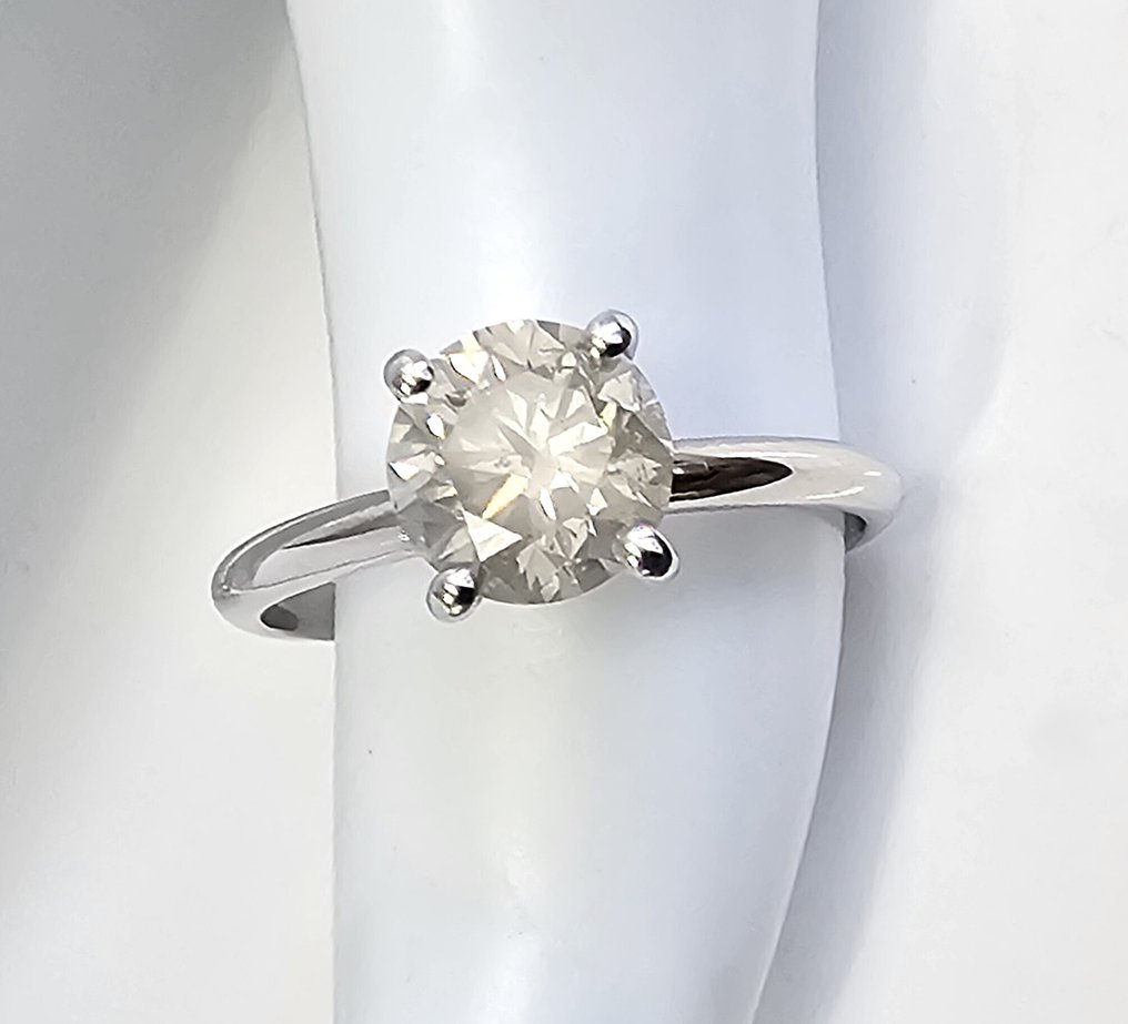 Zonder minimumprijs - Ring - 14 karaat Witgoud -  1.52ct. tw. Diamant (Natuurlijk) - Diamant #1.0