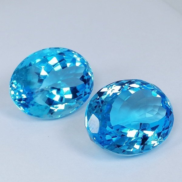 2 pcs  蓝色 黄宝石  - 44.61 ct - 西班牙宝石学院（IGE） #3.2