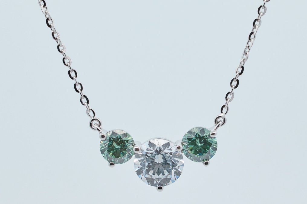 Ei pohjahintaa - Kaulakoru - 14 kt. Valkokulta - 2.67ct. tw. Timantti (Laboratoriossa kasvatettu) - Timantti #1.0