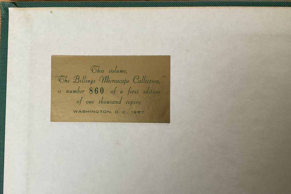 James Hansen, e.a. - The Billings Microscope Collection Of The Medical Museum Armed Forces Institute Of Pathology - 1967 #1.0