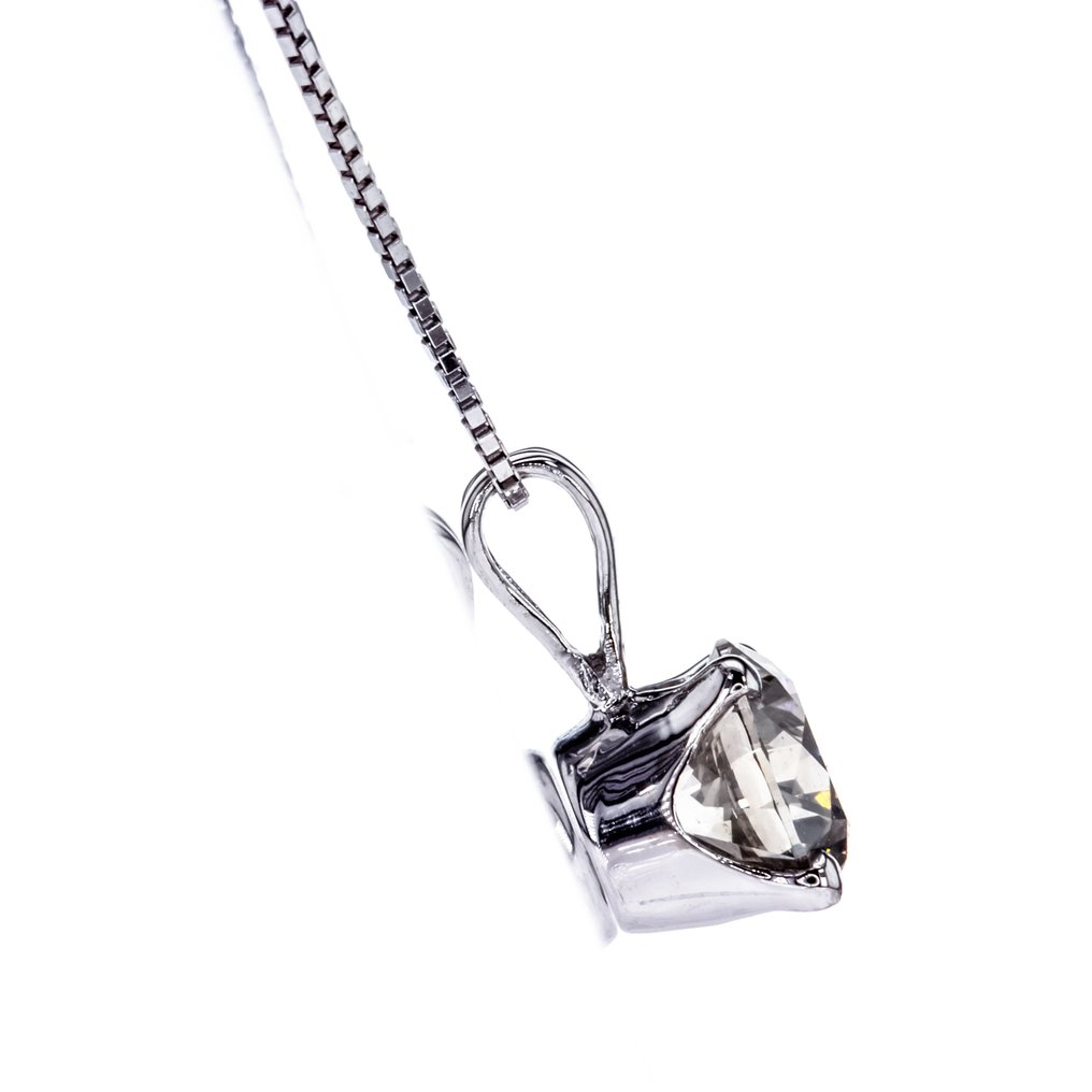 没有保留价 - 吊坠项链 - 14K包金 白金 -  1.03ct. tw. 钻石 (天然) #2.1