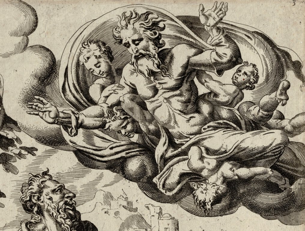 Heemskerck, Dirk Volkertsz Coornhert (XVI-XVII) - The vision of Abraham - 1549 - RRR #2.1