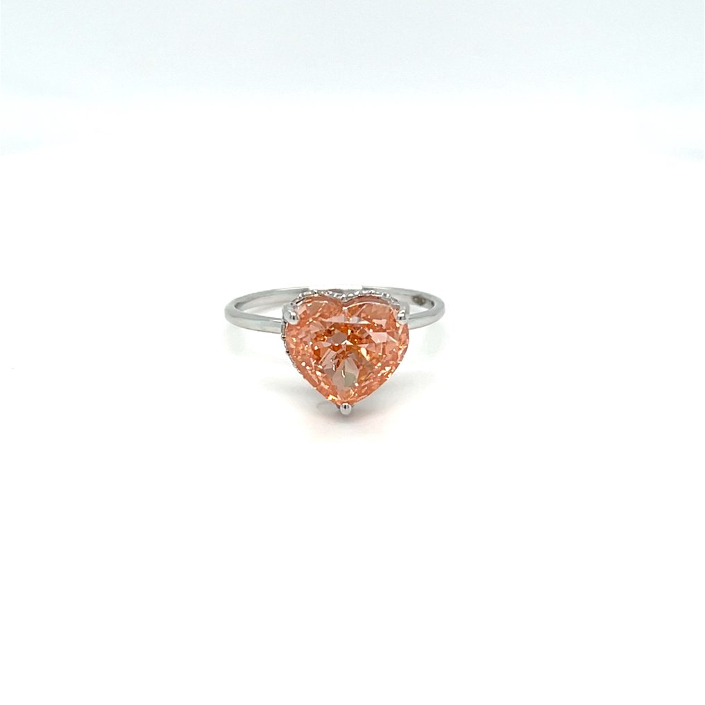 Ring - 14 kt Weißgold -  5.32ct. tw. Rosa Diamant (Laborgezüchteter (Lab Grown) Fancy-Diamant) - Diamant #1.0