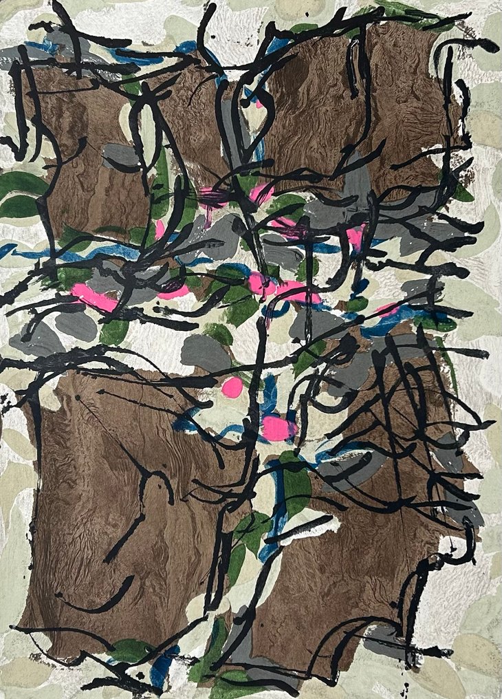 Jean-Paul Riopelle - Exhibition poster - Galerie Maeght - Galerie Jacques Dubourg- 1966 #1.0