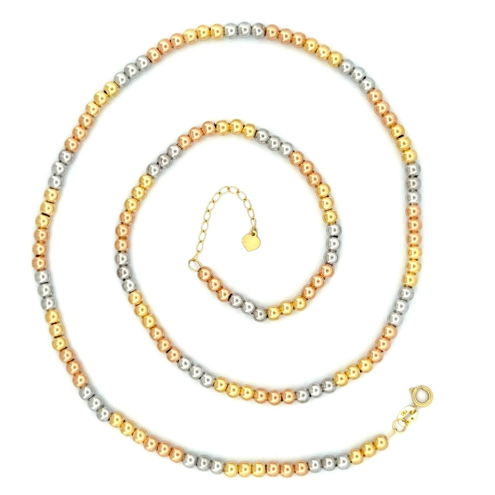 χωρίς τιμή ασφαλείας - Handmade - Κολιέ - 2.5 g - 18 καράτια Κίτρινο χρυσό, Λευκός χρυσός, Ροζ χρυσό #4.3